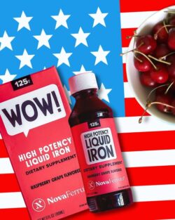 NovaFerrum WOW – 125mg High Potency Liquid Iron Supplement for Adults