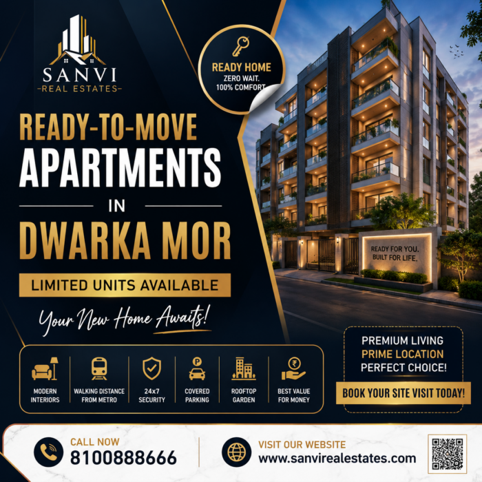 Ready-to-Move Apartments in Dwarka Mor – Limited Units Available