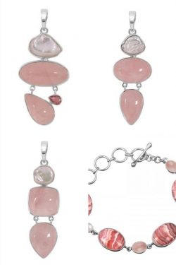 Genuine Rose Quartz Stone Jewelry at Wholesale prices