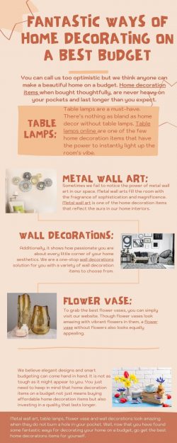 Fantastic ways of home decorating on a best budget