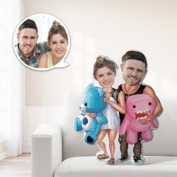 Romatic Gifts Custom MiniMe Pillow Personalized Couple Pillow Unique Photo Pillow