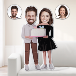 Anniversary Gifts Custom MiniMe Pillow Personalized Couple Pillow Unique Photo Pillow Birthday Gifts