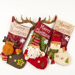 Large 3D Christmas Stockings (2pcs)