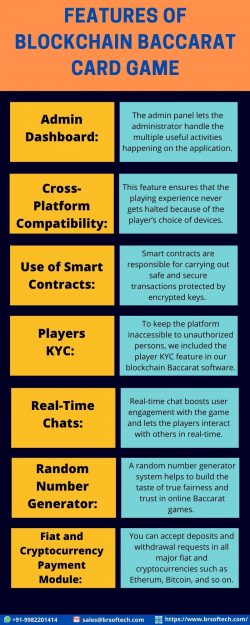 Features of Blockchain Baccarat Card Game