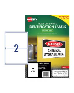 AVERY 959070 L4778 HEAVY DUTY LASER LABELS 48UP WHITE PACK 25