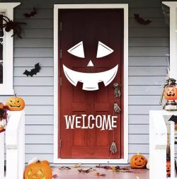 Halloween Door Decal Beautiful And Refined Glossy Pumpkin Decorating Stickers $15.95