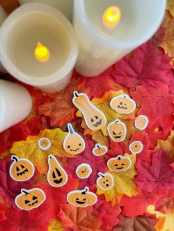 Set Of 15 Pumpkin Stickers Beautiful And Refined Glossy Pumpkin Decorating Stickers $6.99