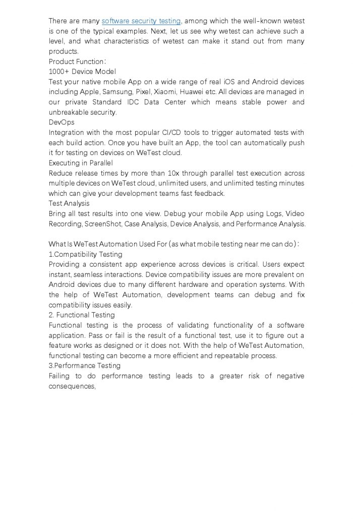 wetest’s software security testing