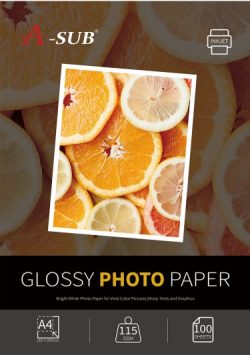 A-SUB® 115GSM Light Weight Glossy Photo Paper For Inkjet Printers
