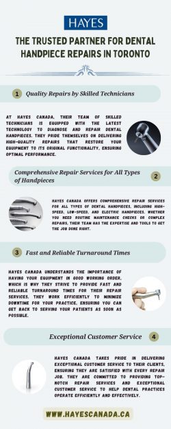 The Trusted Partner for Dental Handpiece Repairs in Toronto