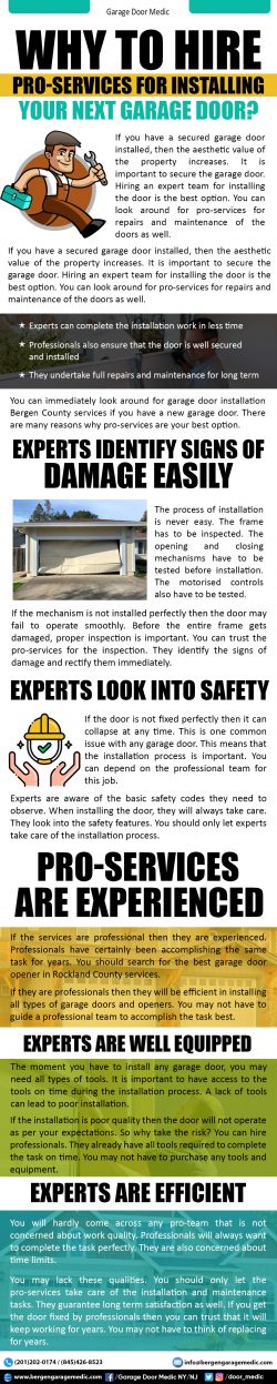 Why To Hire Pro-Services For Installing Your Next Garage Door
