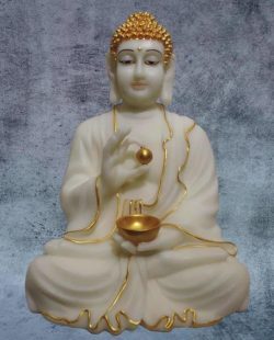 The significance and symbolism behind the calming Dhyana Buddha statue