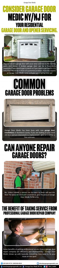 Consider Garage Door Medic NY/NJ for your residential garage door and opener servicing
