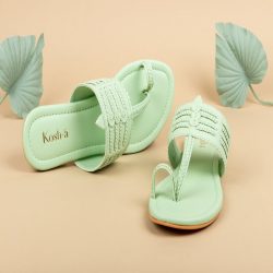 Green Fat Sandals for Women