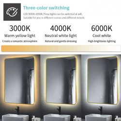 LAM017 Large Backlit Bathroom Wall Mirror With Lights