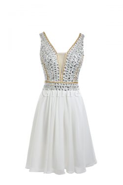 Abiti da Cocktail Naturale Alta Vita in Rayon V-Scollo Elegante – Gillne.it