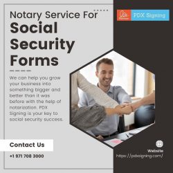Notary service for social security forms