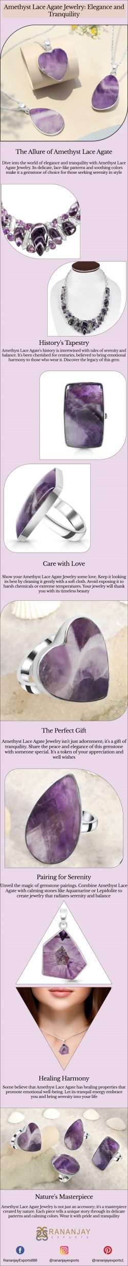 Amethyst Lace Agate Jewelry, Amethyst Lace Agate