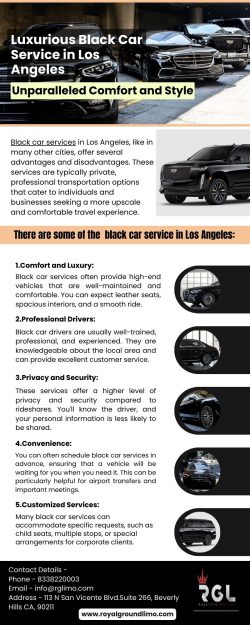 Luxurious Black Car Service in Los Angeles – Unparalleled Comfort and Style