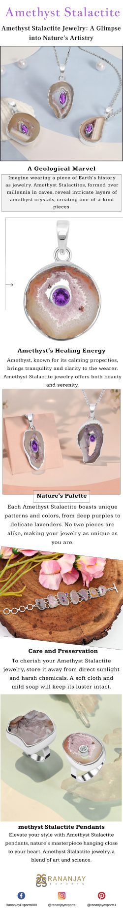 Amethyst Stalactite Jewelry: A Glimpse into Nature’s Artistry