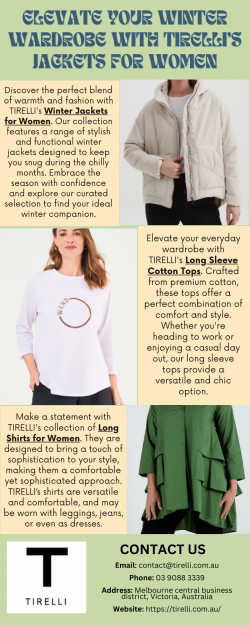 Elevate Your Winter Wardrobe With TIRELLI’s Jackets For Women