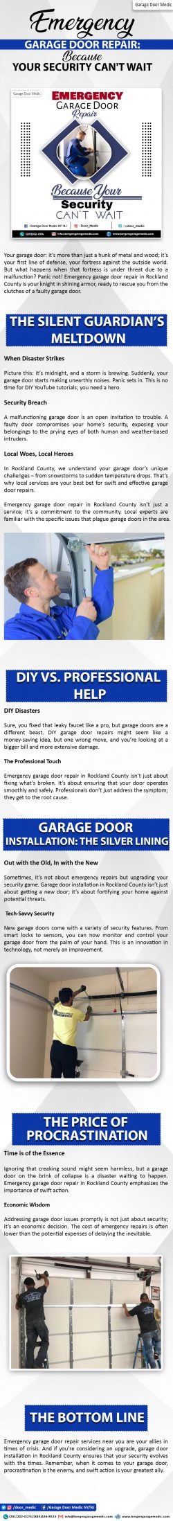 Emergency Garage Door Repair: Because Your Security Can’t Wait