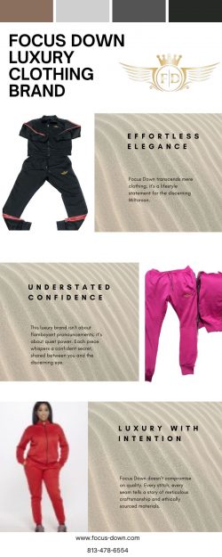 Focus Down: Luxury Clothing Brand Collection.