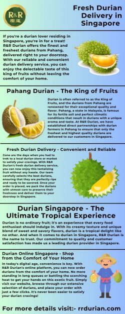 Fresh Durian Delivery in Singapore with R&R Durian