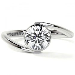 Best Women’s Bezel Set Solitaire Ring Setting Diamonds Rings for Sale