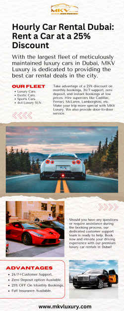 Hourly Car Rental Dubai: Rent a Car at a 25% Discount