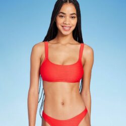 Women’s Textured Bralette Bikini Top – Wild Fable™