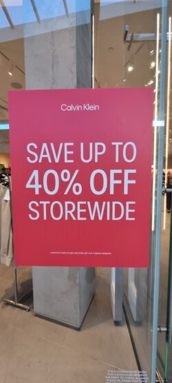 Everywhere is on sale