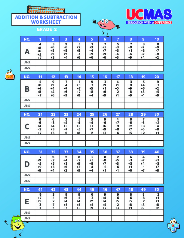 Mental Maths Worksheets for Class 2: The Perfect Learning Tool