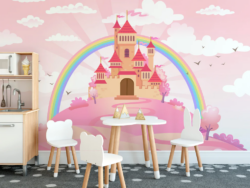 Pink Princess Castle Wallpaper Mural! 🏰