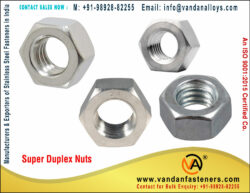 Stainless Steel Fasteners Hex Bolts Nuts Washers manufacturers exporters in India Mumbai +91-989 ...