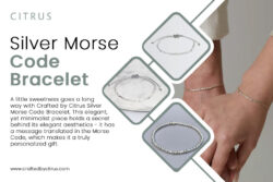 Unique Silver Morse Code Bracelet- Personalized Jewelry by Crafted by Citrus