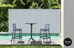 FL Sky Hospitality Square Folding Bar Table & Cross Barstool Set