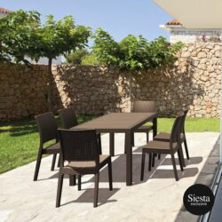 FL 7 Piece Outdoor Dining Table Setting with Florida Chair