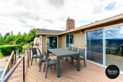 FL 7 Piece Outdoor Extendable Dining Table Setting with Florida Rattan Chair