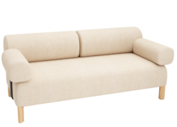 DD Cailloux 2 Seater Fabric Breakout Sofa with Armrests