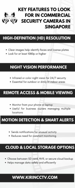 Key Features to Look For in Commercial Security Cameras in Singapore
