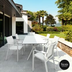 FL 7 Piece Patio Dining Setting with Pacific Armchairs