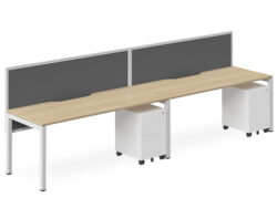 DD Plaza Tek Workstation Single Sided For 2 Person With 700h Screen