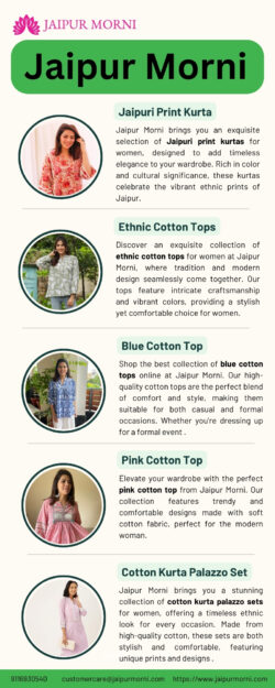 Buy High-Quality Blue Cotton Tops for Casual and Formal Wear Online