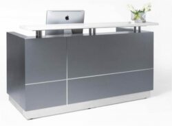GP Hugo Reception Counter in 2 Pack Finish and Stone Hob
