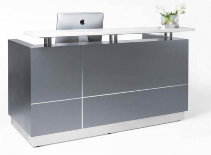 GP Hugo Reception Counter in 2 Pack Finish and Stone Hob