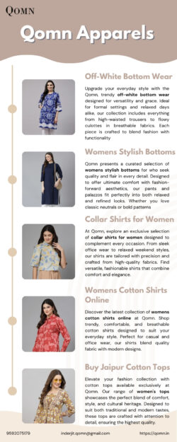 Explore the Latest Collection of Womens Cotton Shirts Online Today