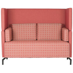 ST Shell Fabric Upholstered High Back 2 Seater Lounge