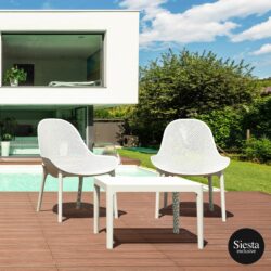 FL Sky 3 Piece Outdoor Lounge Setting with Side Table