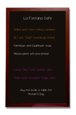 VC Timber Framed Wall Mounted Blackboard